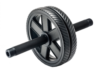 gym wheel png, abdominal exercise wheel, fitness equipment, core strength tool, transparent background