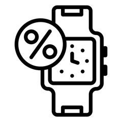 smartwatch discount icon