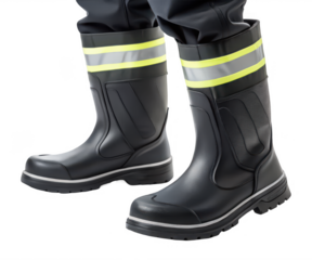 Hazmat boots png protective boots png safety footwear png chemical boots png white background png industrial gear png transparent background image