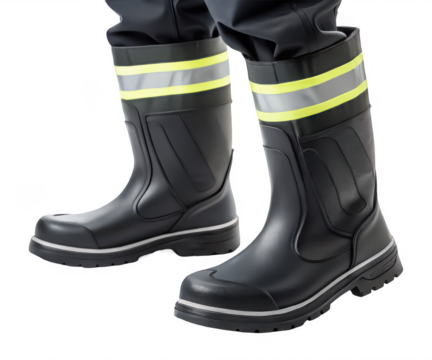 Hazmat boots png protective boots png safety footwear png chemical boots png white background png industrial gear png transparent background image