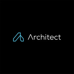 Modern Architect Logo or Letter A architect logo concept vector icon