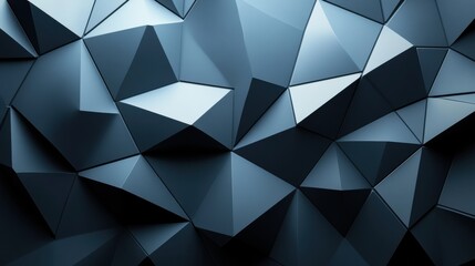 Fototapeta premium Abstract Geometric Pattern with Dark Blue Triangular Facets