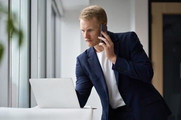 Young male executive, busy professional business man sales or bank manager, businessman...