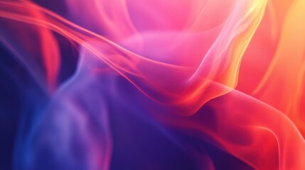 Fototapeta premium Abstract Colorful Smoke Flowing in Soft Waves Displaying Motion