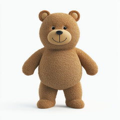 Obraz premium 3d teddy bear isolated on white page