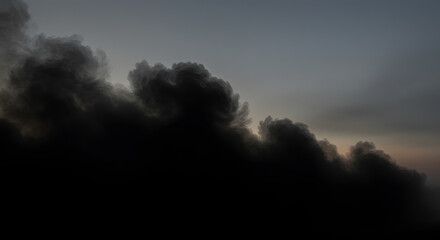 Fototapeta premium Dramatic Dark Smoke Cloud