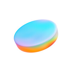 abstract geometric 3d rendering shape, trendy playful isolated design element