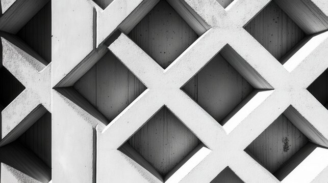 Abstract Textured Design with Geometric Shape in Black and White