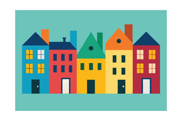 vector illustration of houses