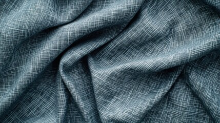 Fototapeta premium Detailed textured fabric with subtle pattern in soft shades of blue