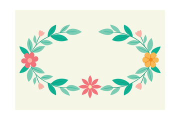 floral frame with flowers