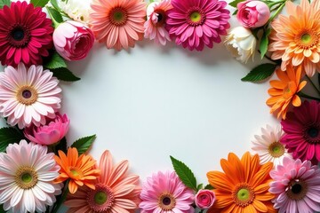 Obraz premium Bold floral bouquet arranged in a square grid , repeat, pattern