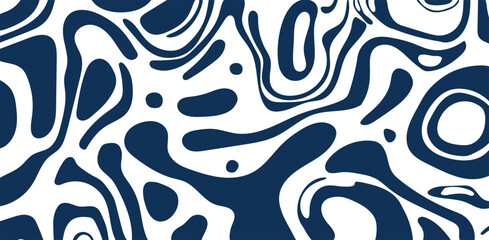 Vector abstract background for banners. Chaotic blue lines on white background.