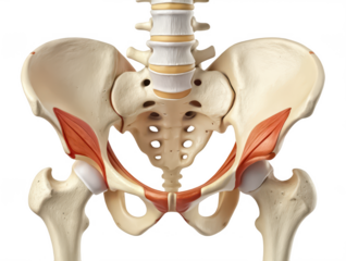 Human sacrum iliac joint model png anatomical pelvic joint png skeletal anatomy png healthcare education png white background png anatomy diagram png transparent background image