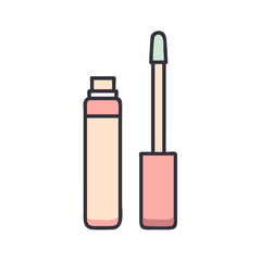 Vector of Liquid Concealer Bottle on White Background