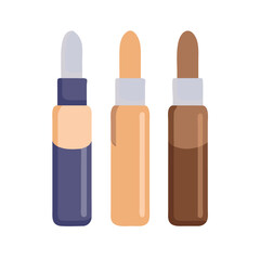 Cosmetic Concealer Product Bottle – Flat Vector Illustration

