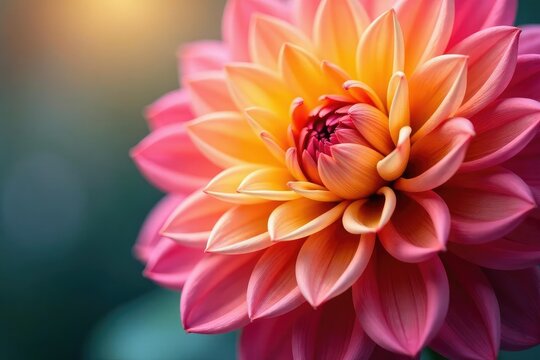 Intricate dahlia blooms, vibrant colors, lush petals , flower, illustration, colorful - Powered by Adobe