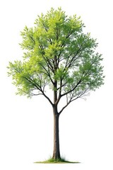 Fototapeta premium Isolated branches of a tree on white background with subtle texture, nature, simplicity
