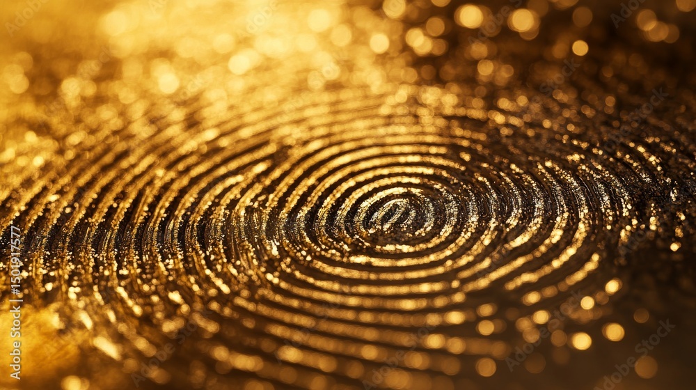 Sticker a mesmerizing golden spiral pattern creates a captivating visual effect. the texture invites closer 