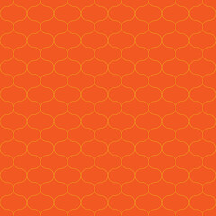 Simple ogee pattern, gold on orange