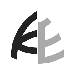 Modern Creative KE Logo Design. Letter KE Icon for any Business and Company