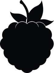 Bramble fruit silhouette icon on transparent background