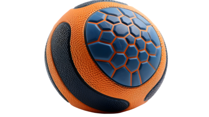 Orange  Blue Fitness Ball.