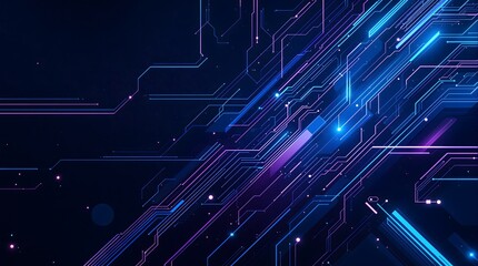 Obraz premium Futuristischer digitaler Netzwerkhintergrund mit leuchtenden Datenverbindungen