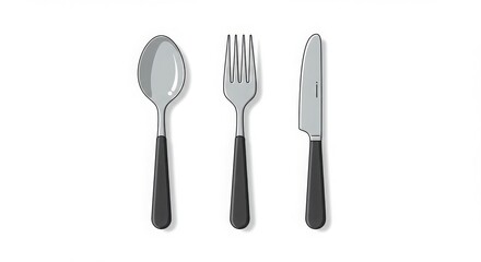 Naklejka premium fork knife and spoon