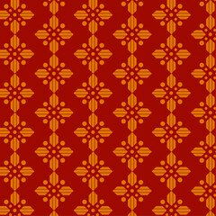 Vibrant Repeating Red Pattern Featuring Bold Orange Geometric Accents