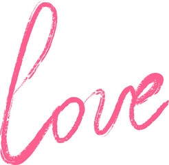 pink word love vector