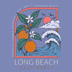 Big waves t-shirt design. ride the waves slogan. vintage Hawwaii beach vibes print design. mens graphic design. summer graphics print artwork. beach tee for sea vibes.