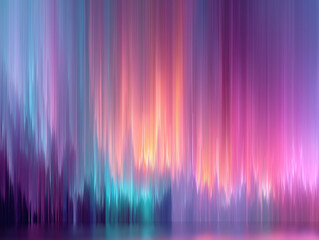 stunning piece of digital art characterized by its abstract and vibrant design. It features a vertical gradient composition with smooth, flowing textures and glowing colors