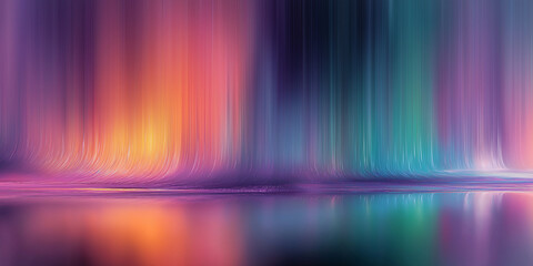 stunning piece of digital art characterized by its abstract and vibrant design. It features a vertical gradient composition with smooth, flowing textures and glowing colors