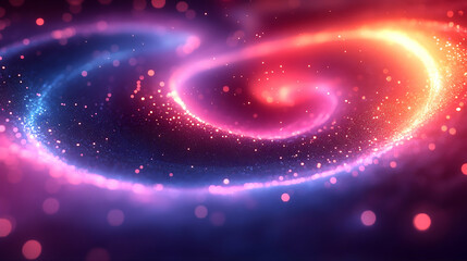 Obraz premium Abstract spiral of vibrant, swirling colors