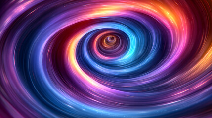 Fototapeta premium Abstract swirling vortex of vibrant colors
