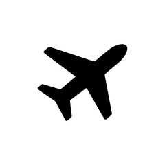 Obraz premium Airplane Flying Silhouette Travel Icon