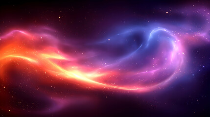 Obraz premium Cosmic nebulae swirl in vibrant colors