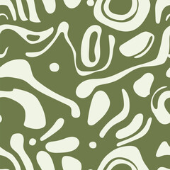 Vector abstract pattern with light lines on a green background. Seamless pattern is suitable for printing and will decorate any project.