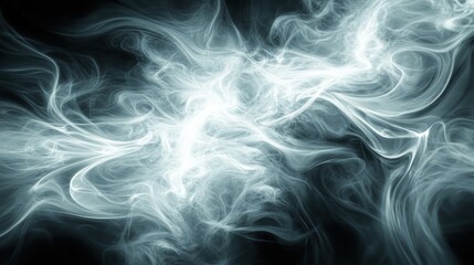 Obraz premium Ethereal Smoke Swirls on Dark Background for Artistic Use