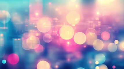 Obraz premium Soft Bokeh Light Background in Vibrant Pink and Blue Hues
