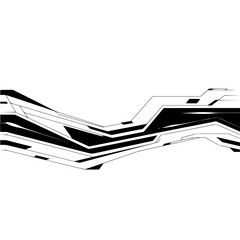 Abstract Tech Stream: Minimalist Black and White Digital Design