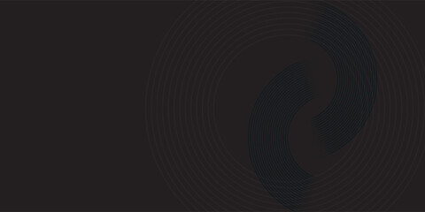 Abstract black circle lines on white background. Geometric stripe line art design.modern trendy