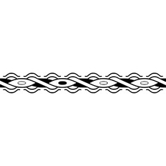 Abstract Eye Border: Black & White Pattern, Decorative Design