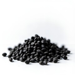 black pepper on white background