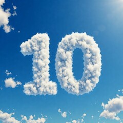 Nuage en forme de numéro 10