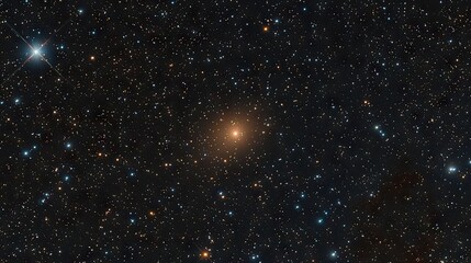 Naklejka premium Celestial expanse showcases distant star cluster.