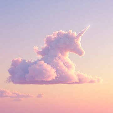 Nuage en forme de licorne