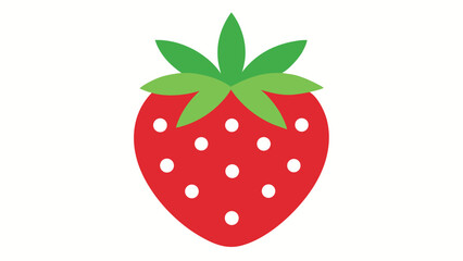 Strawberry silhouette. Strawberry berry cut out vector