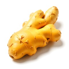 fresh ginger root isolated on white background